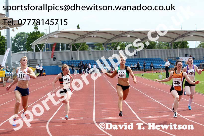 Womens  senior 100 metres, Northern Senior and Under-20s Track and Field Champs., Manchester. Photo: David T. Hewitson/Sports for All Pics